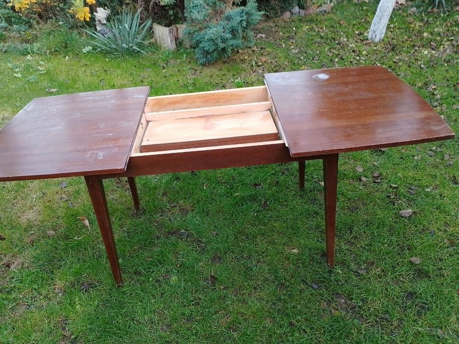 Дерев'яний лакований стіл Ерих Anklam розкладний Анклам стол гдр ретр