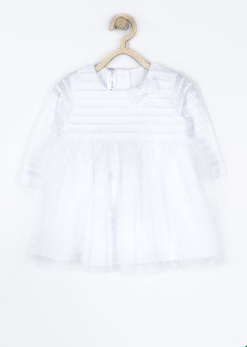 R. 68 Coccodrillo śnieżnobiała sukienka do chrztu (3-6 m) chrzest