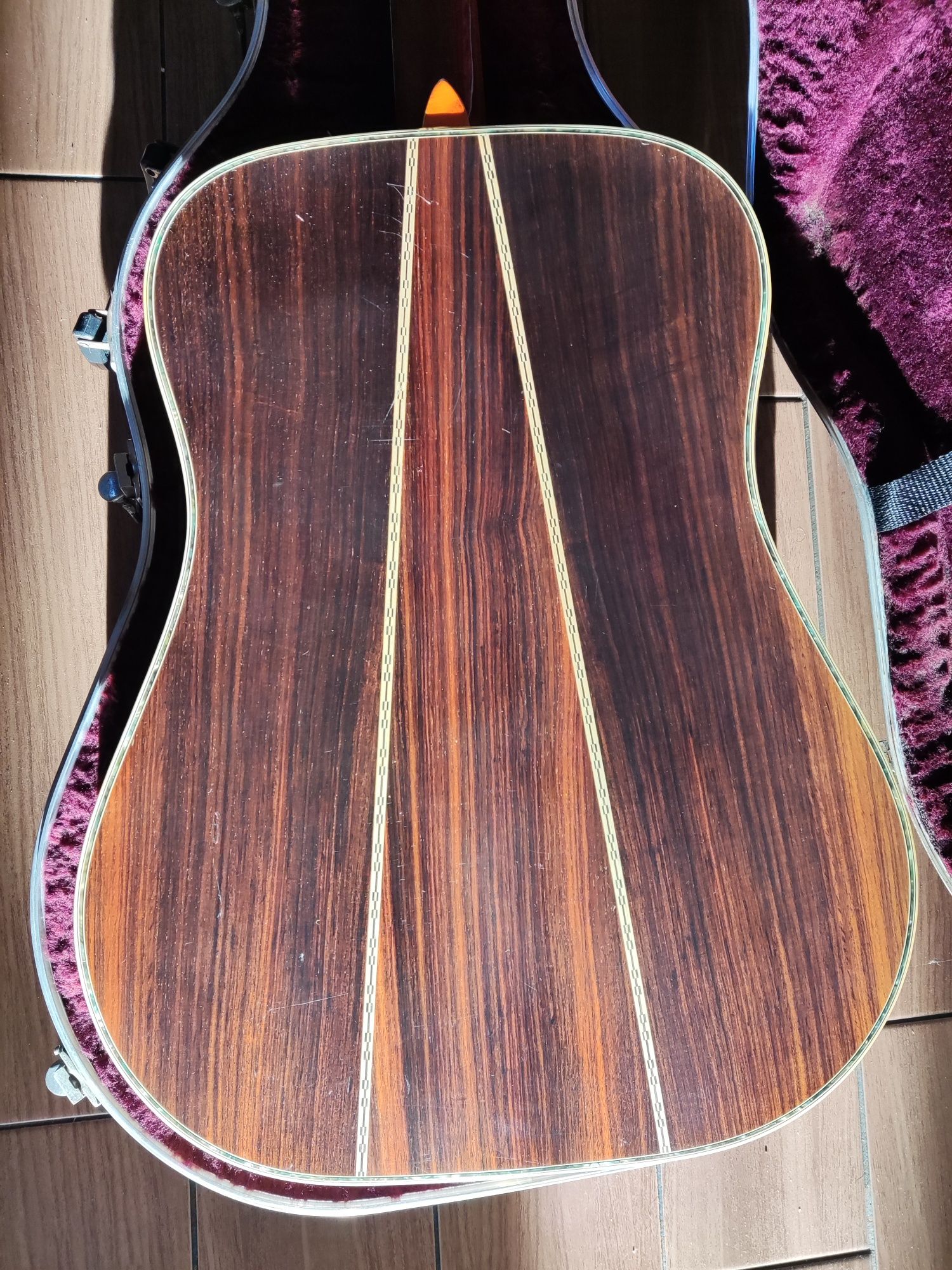Japońska gitara akustyczna Kimbara 1977r z casem Taylor