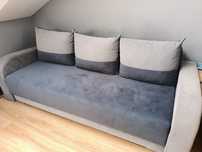 Kanapa sofa szara z poduchami Dł.230