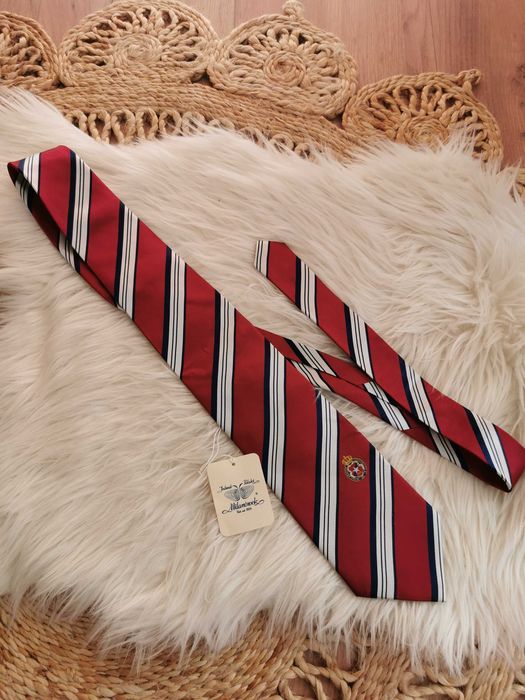 Krawat w pasy Wisła Kraków (jedwab)