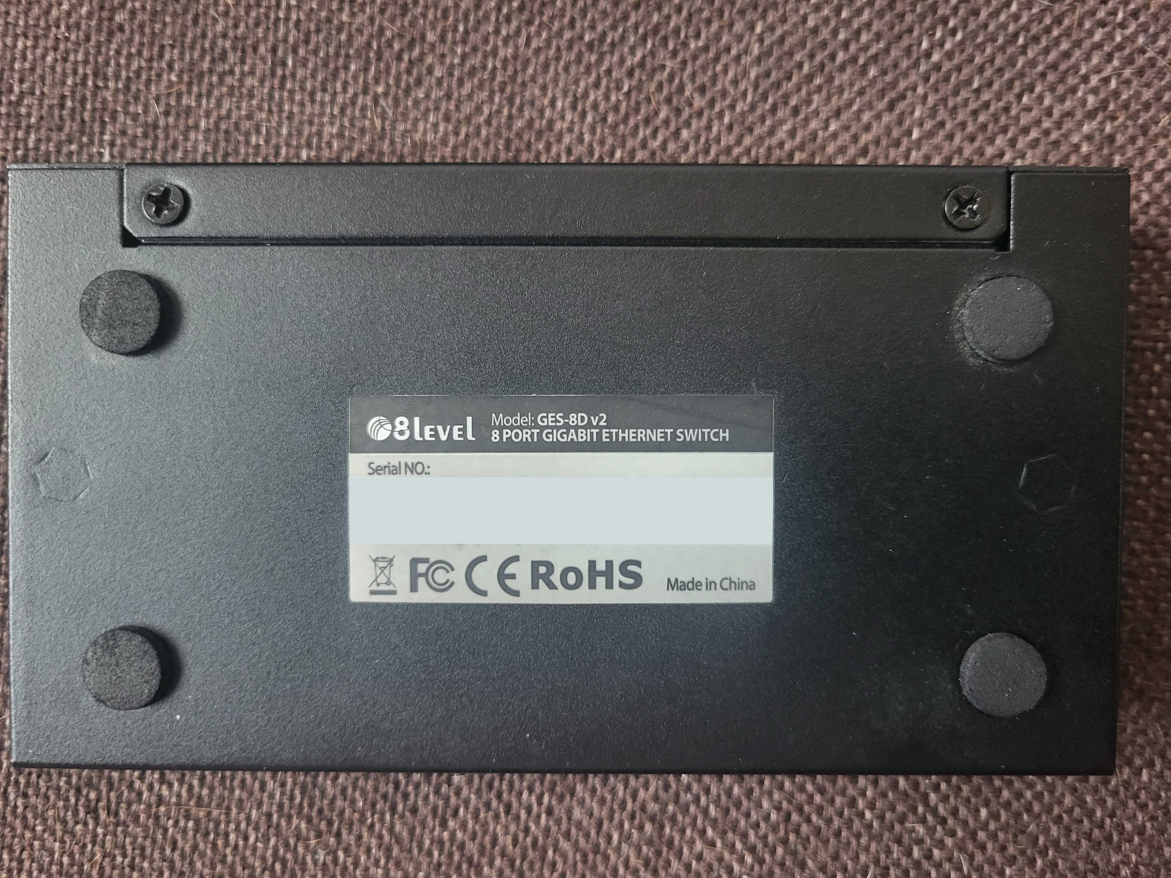 100% sprawny niezarządzalny switch GbE 8-port - 8level GES-8D v2
