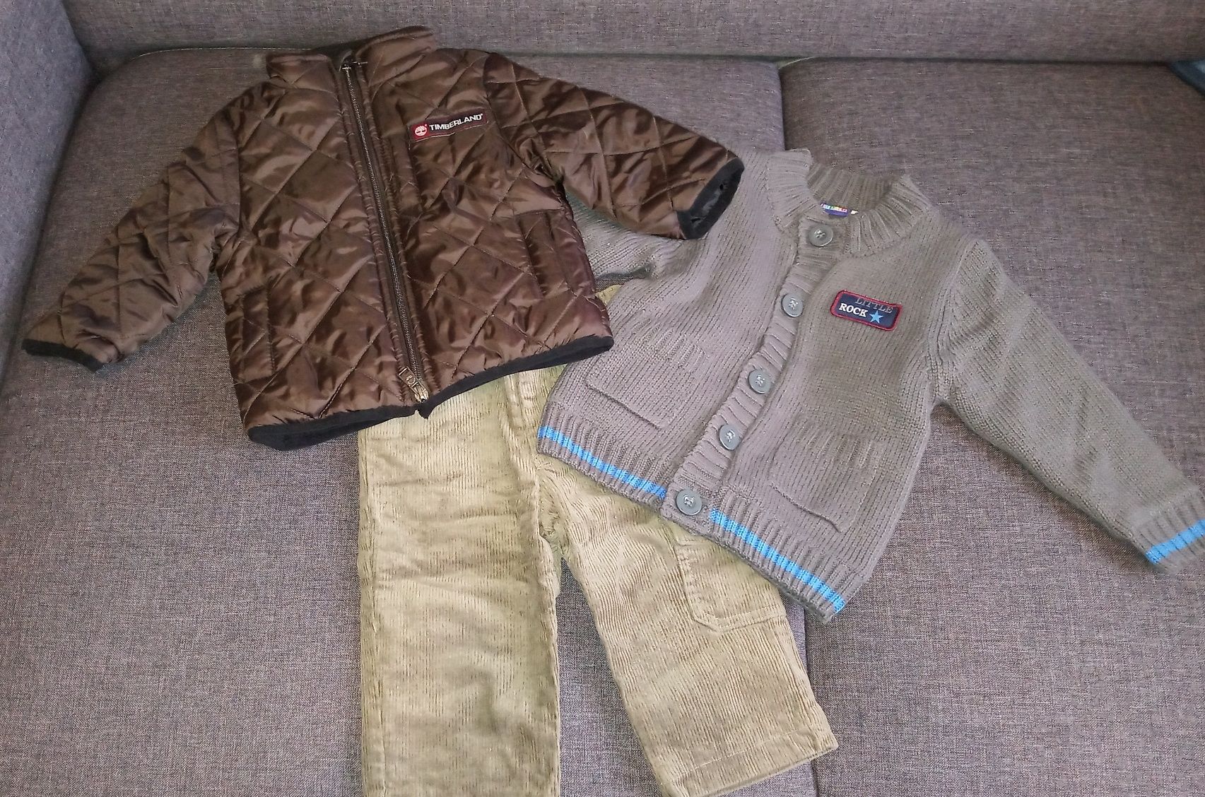 Zestaw ubranek 74/80 dla chłopca,kurtka, spodnie Coccodrillo, sweterek