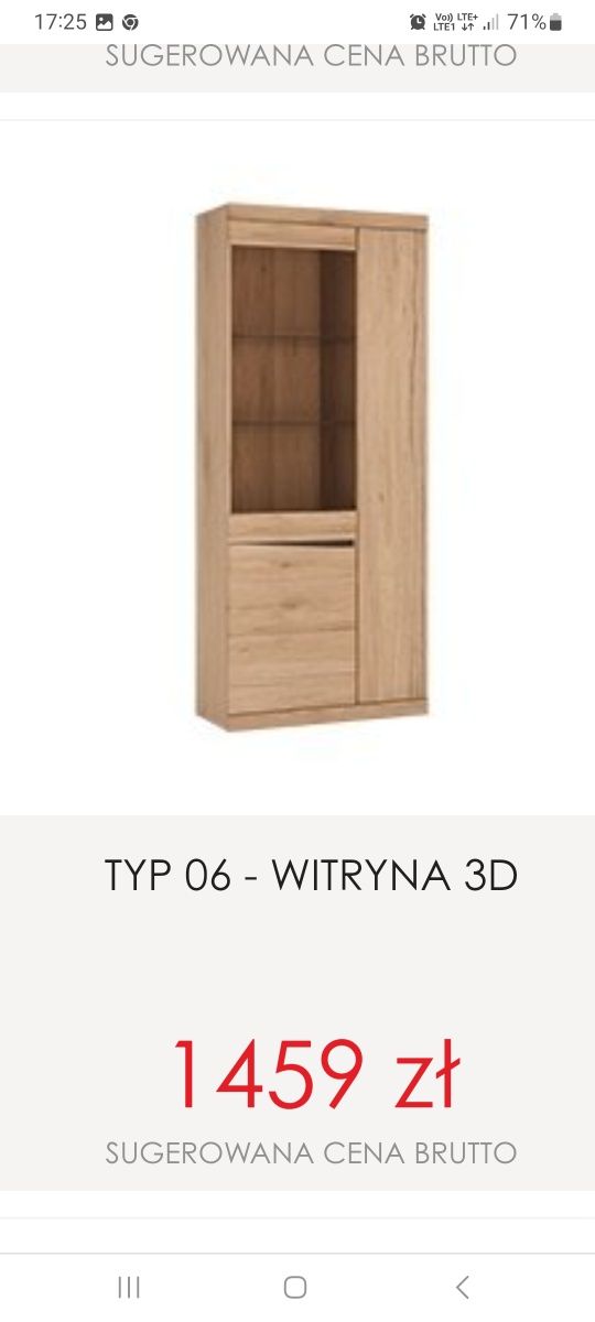 Witryna podświetlana summer meble wójcik