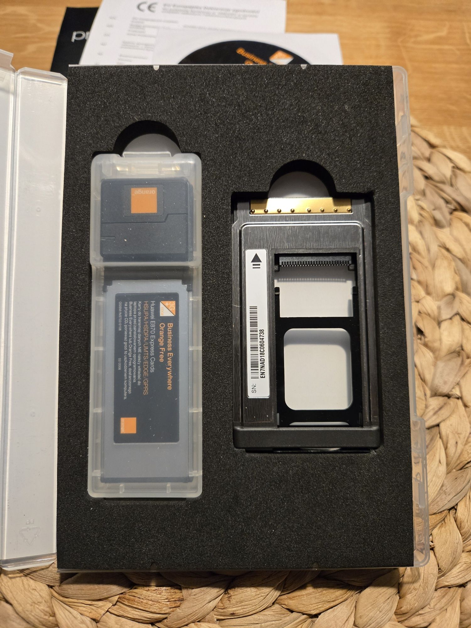 Modem Huawei e870 PCMCIA Express Card Cały komplet
