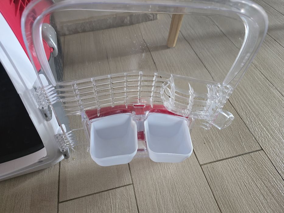 Duzy transporter dla kota / zwierząt z miseczkami