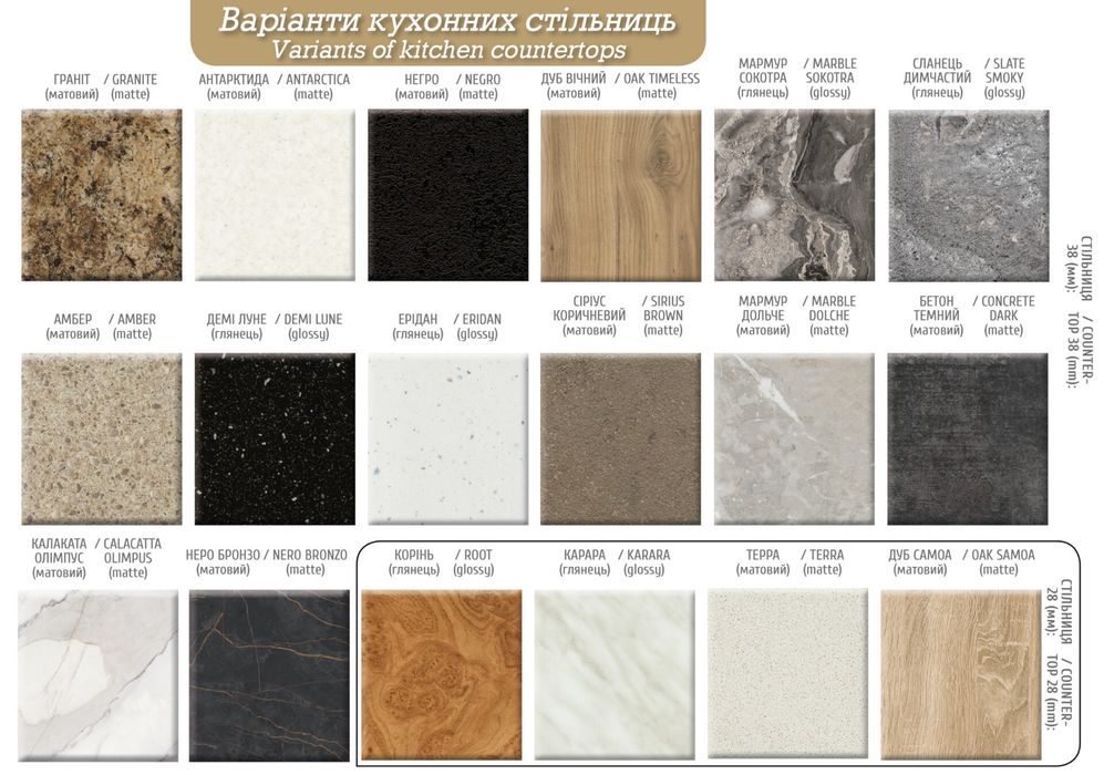 Кухня Грета 2.0 м 2.6 м можливо по секціях