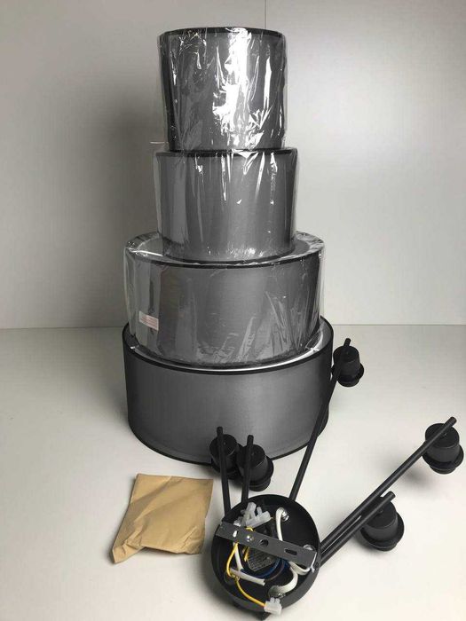 Plafon okrągły Trio 90 x 70 cm czarny