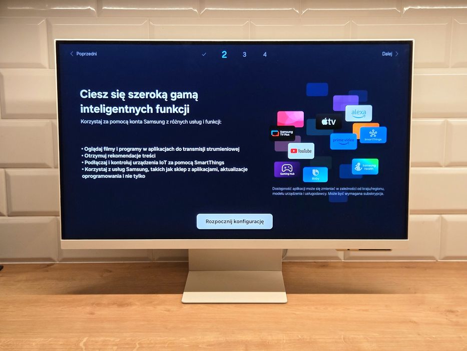 Samsung 4K Smart Monitor M8 27" z Wi-Fi Bluetooth 3840x2160p