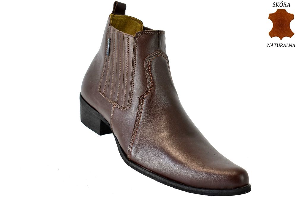 Kowbojki Skórzane Wysokie na chopera rozmiary od 39 do 45
