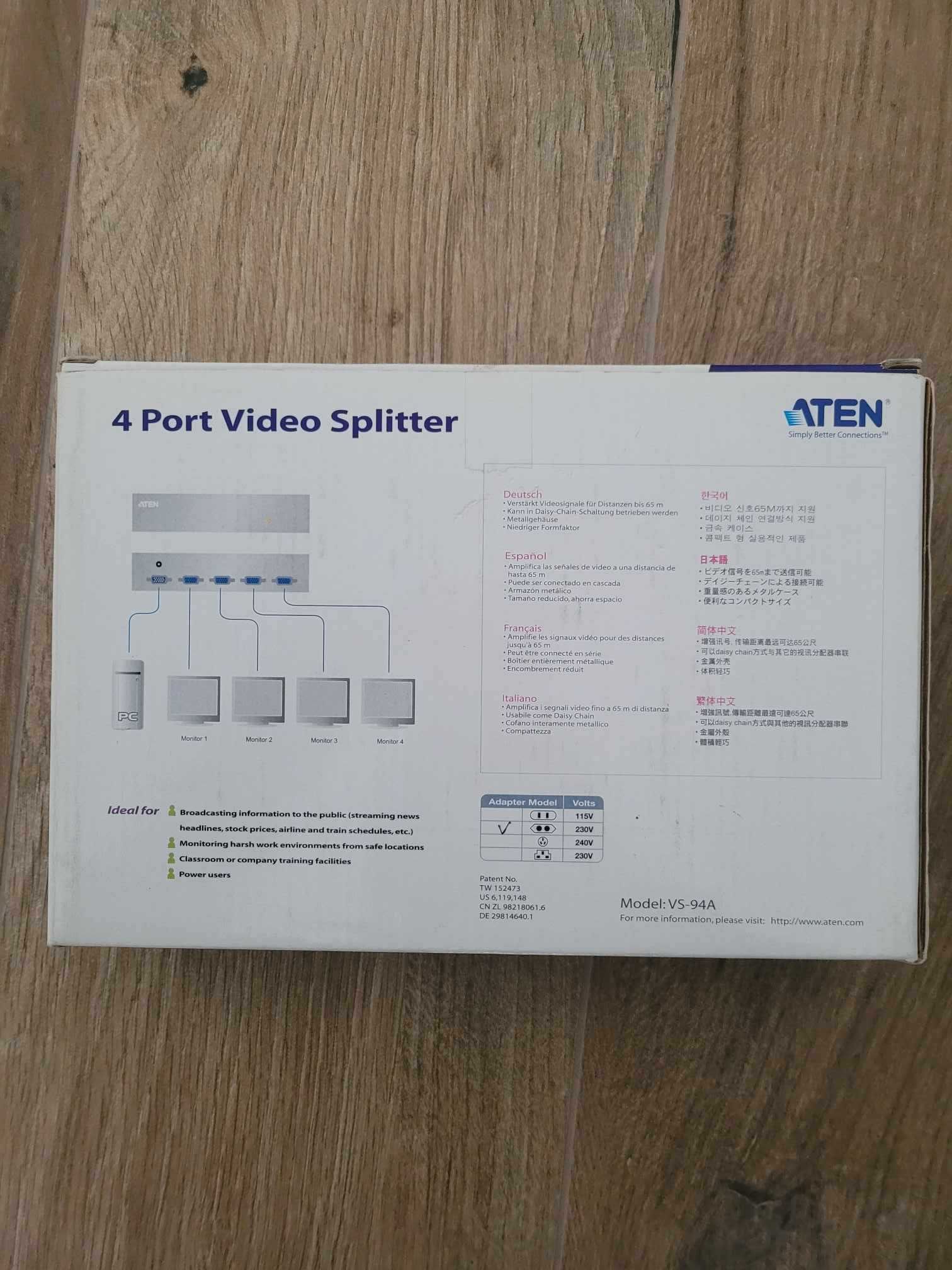 Aten Video Splitter 4 portowy (VS-94A)