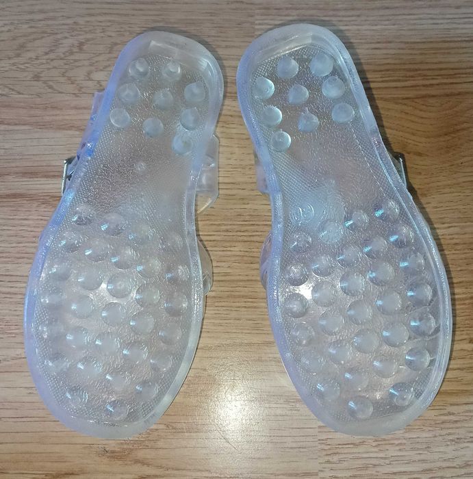 Gumowe transparentne meliski sandałki przezroczyste letnie sandały