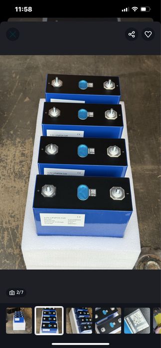 ПРОДАЮ LiFePO₄ Акумуляторні  КОМІРКИ 3.2V 280Ah 314 — НОВІ!