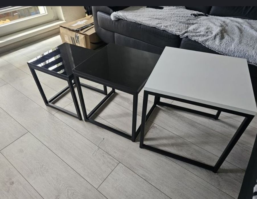 Stoliki 3 sztuki szklo