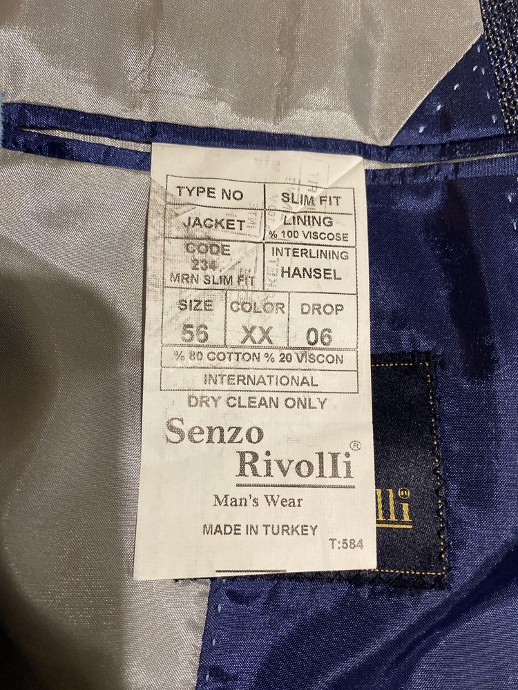 Пиджак Senzo Rivolli 52 размер.