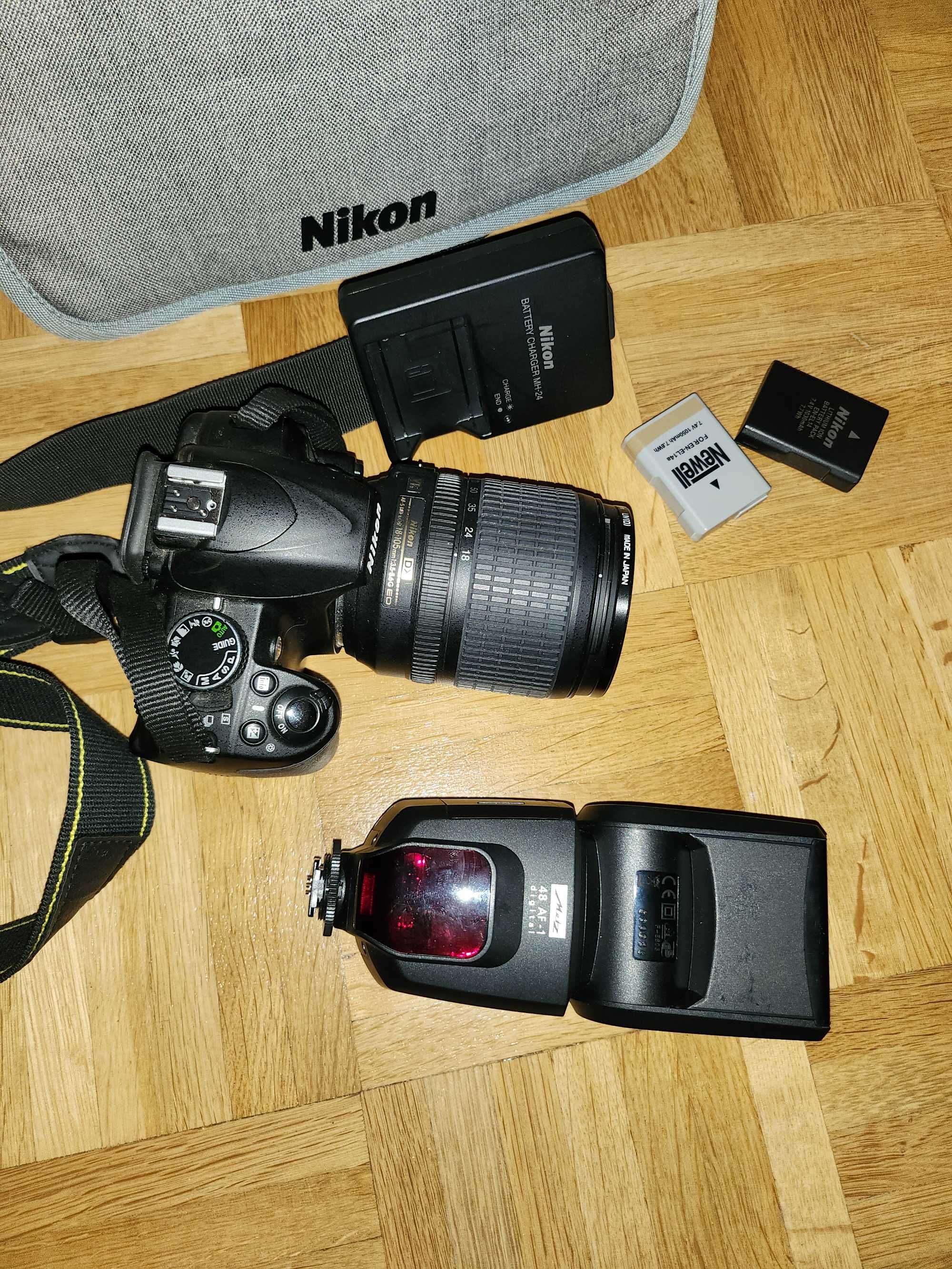 Nikon d3100 z obiektywem 18-505 VR stabilizacją