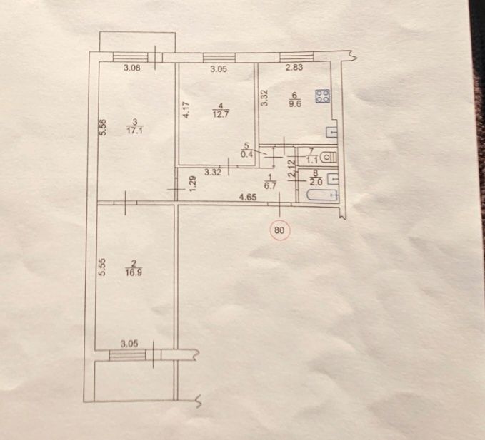 Продам 3 к квартиру Лівобережний 3