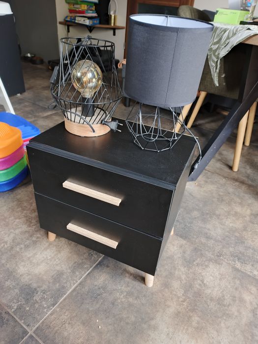 Szafka nocna nakastlik lampka loft skandynawski