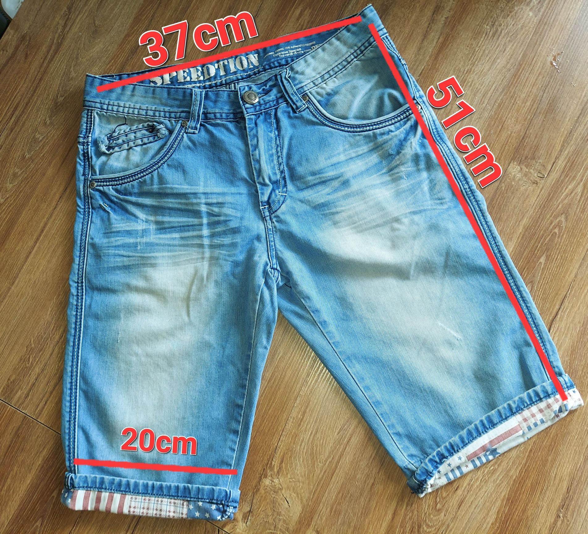 Krótkie spodenki jeans szorty rozm.31