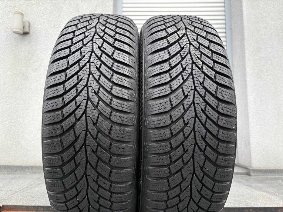 2szt zimowe 195/65R15 Continental 8,5mm 2023r świetny stan! Z949 gwar