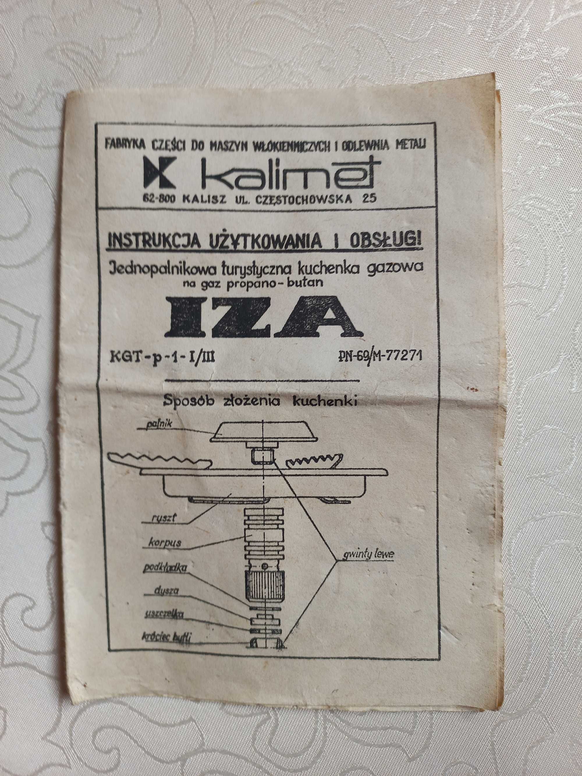 Jednopalnikowa turystyczna kuchenka gazowa