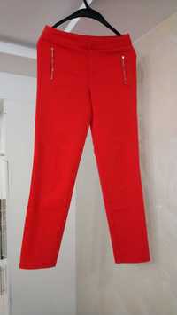Czerwone spodnie rurki mohito r. 34 zlote zamki