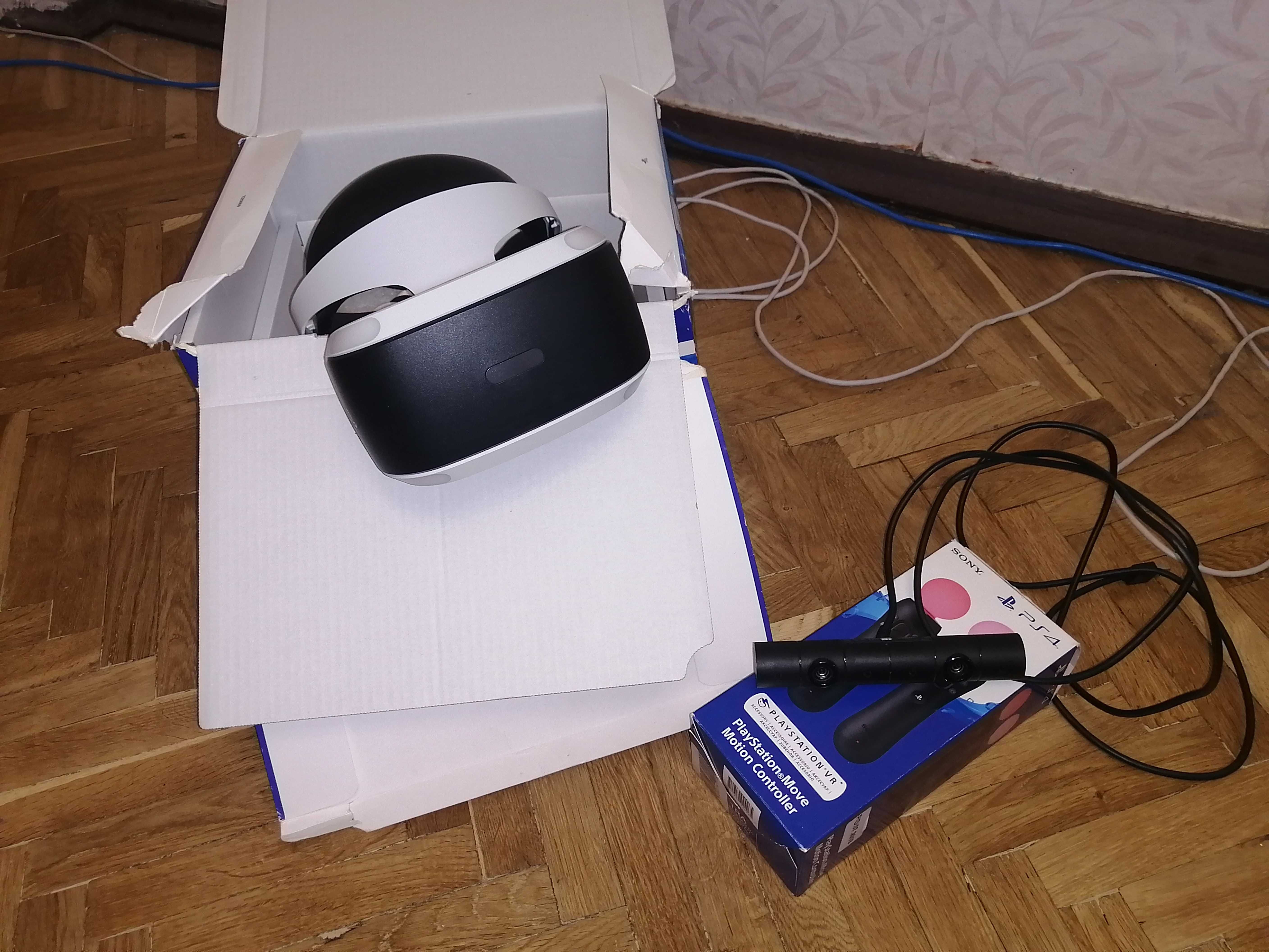 playstation 4 vr, camera, move controller