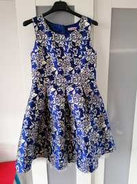 Kobaltowa sukienka dziewczęca