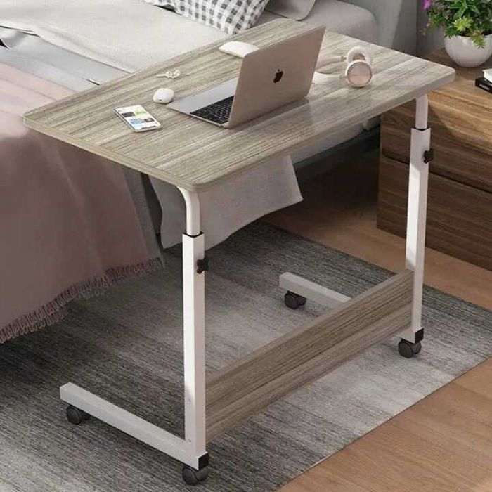 Стіл приставний регульований 80х40 см. столик приліжковий для ноутбука