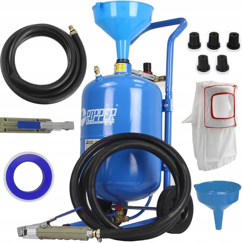 Kompresor Sprężarka 100L 400V 360L/min 3 TŁOKI + PIASKARKA 19 L + WĄŻ