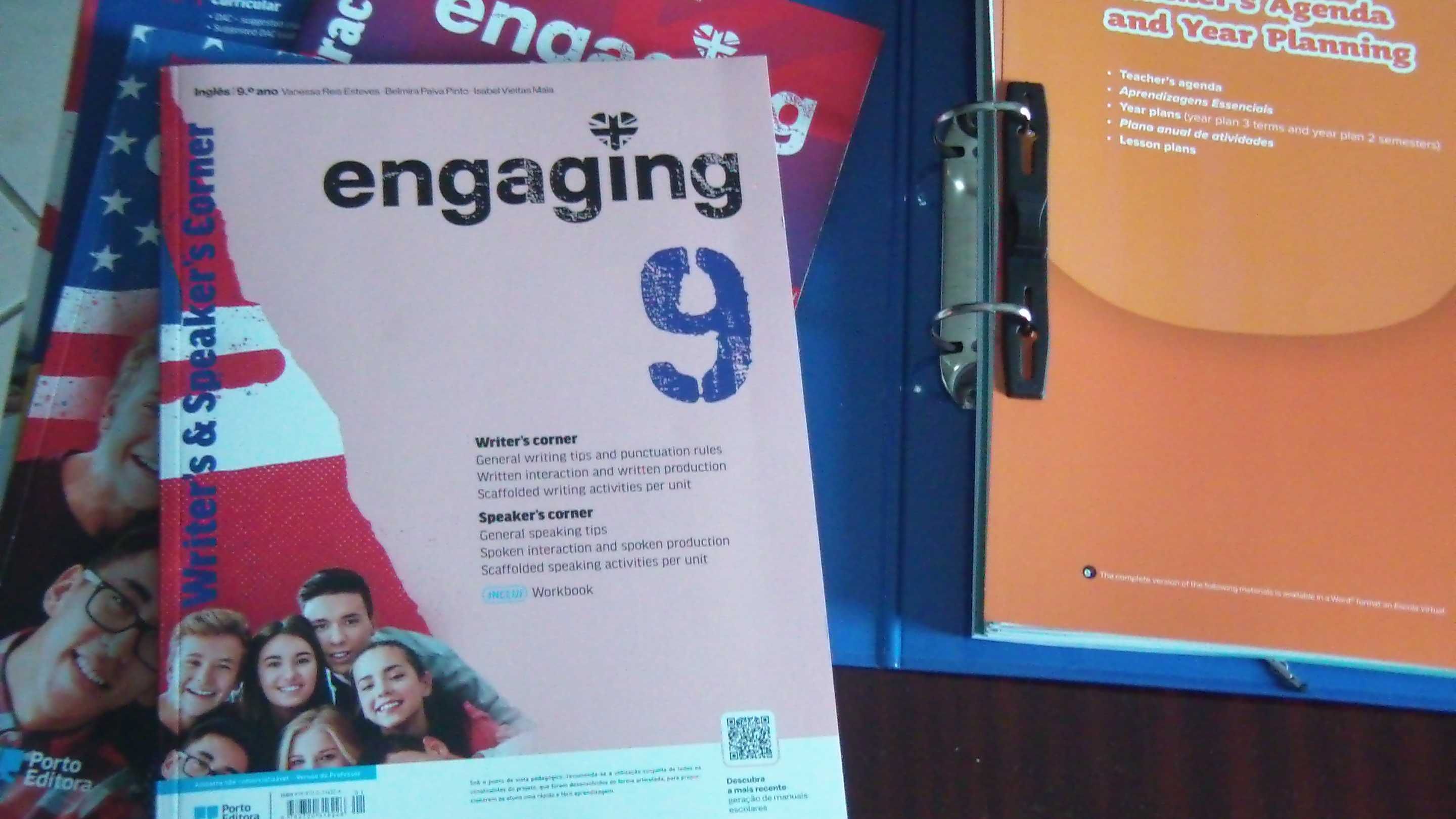 Conjunto do professor Engaging 9 - Inglês - 9.º Ano Porto editora