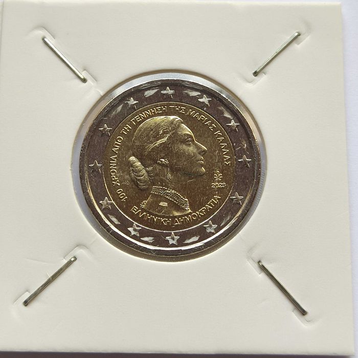 2 Euros Comemorativa Grécia 2023  "100 anos Nasc. Maria Callas"