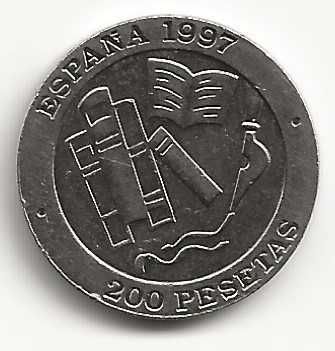 200 Pesetas de 1997, Jacinto Benavente, Espanha