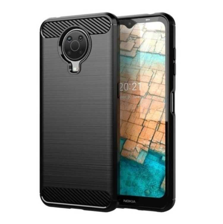 Противоударный чехол бампер для Nokia G10 G20 карбон 2 цвета