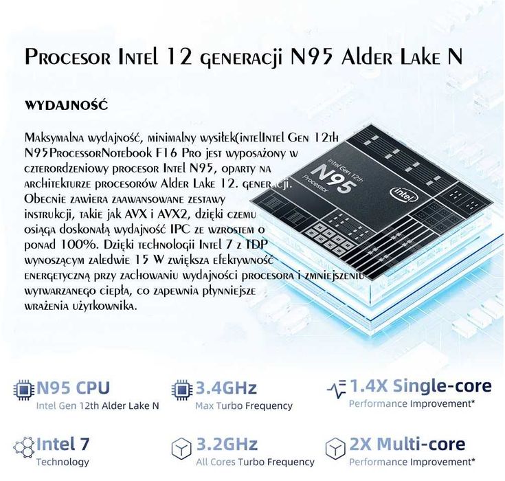 Notbook Intel N95 15,6", 12GB RAM, 256GB SSD M2