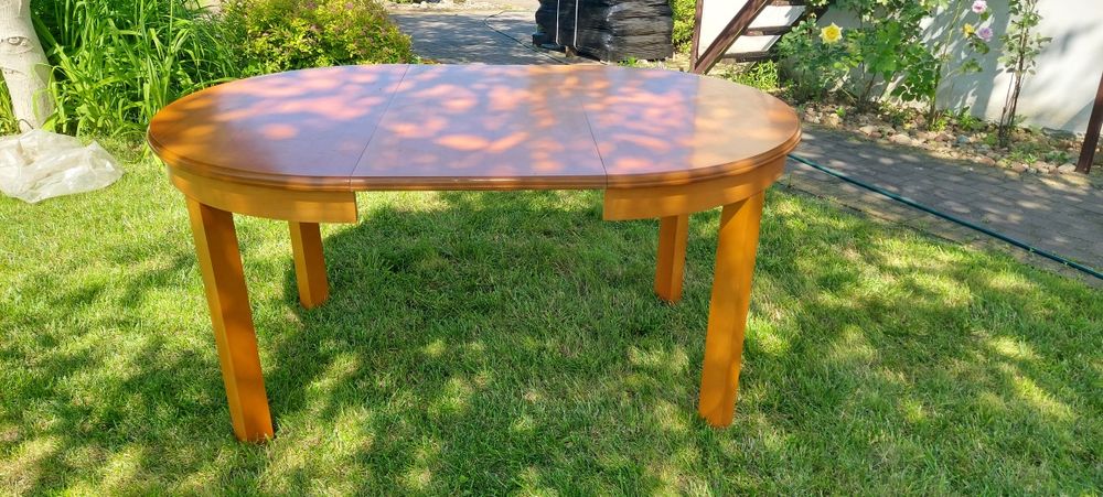 stół okrągły rozkładany+krzesła