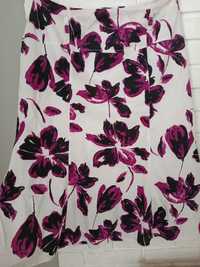 Spódnica damska kwiaty elegancka wiosna 42 XL