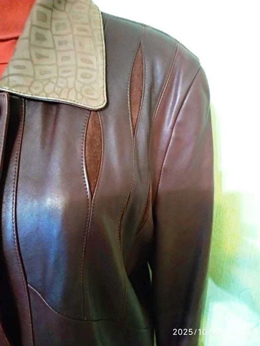 Полупальто, кожа, р.54