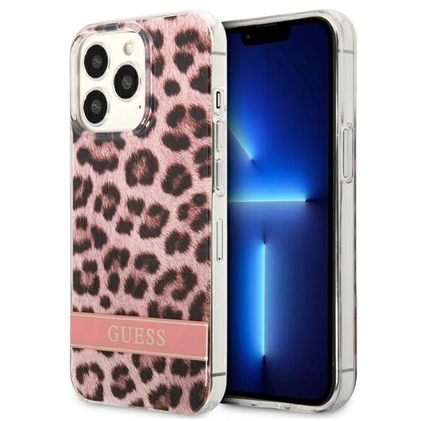 Etui Guess Leopard Collection iPhone 13 Pro Max Pink - Styl i Ochrona