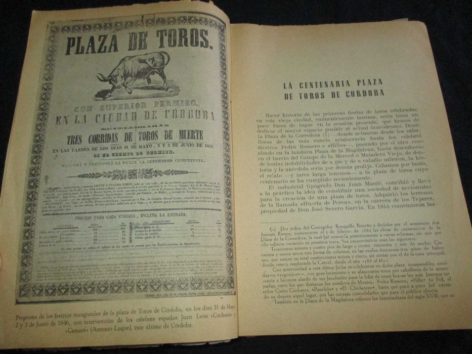 Livro Cordoba Cuna del Toreo José Luís de Córdoba 1948