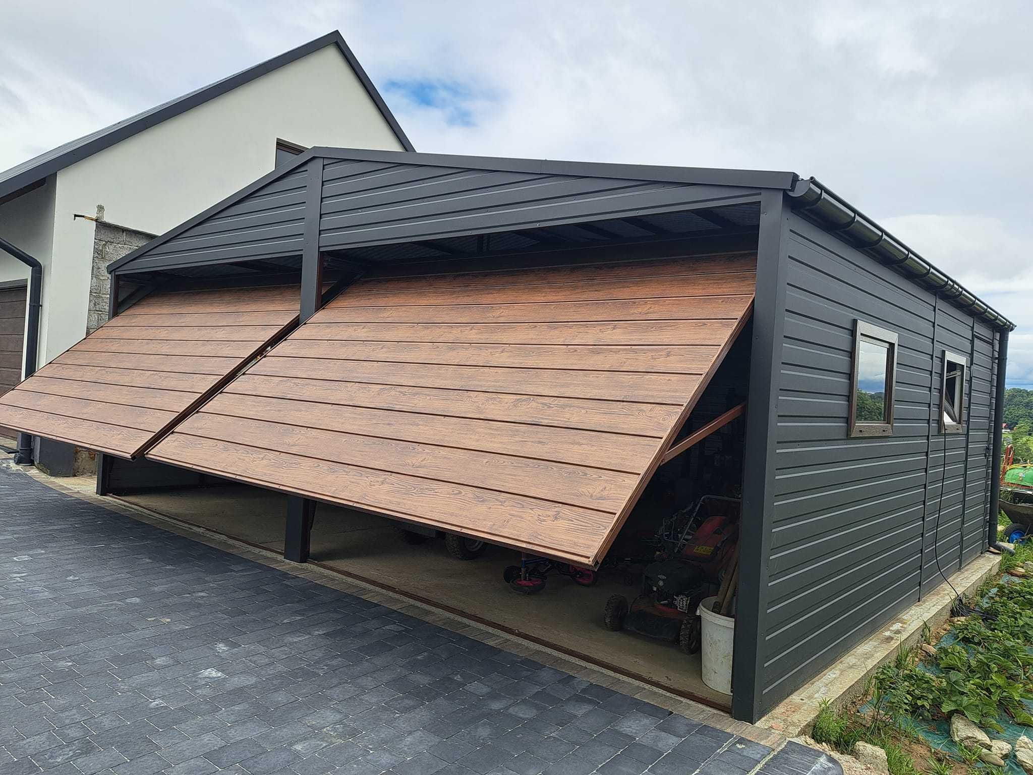 Garaż,garaże drewnopodobne 6x5,6x6 ponel poziomy producent cały kraj