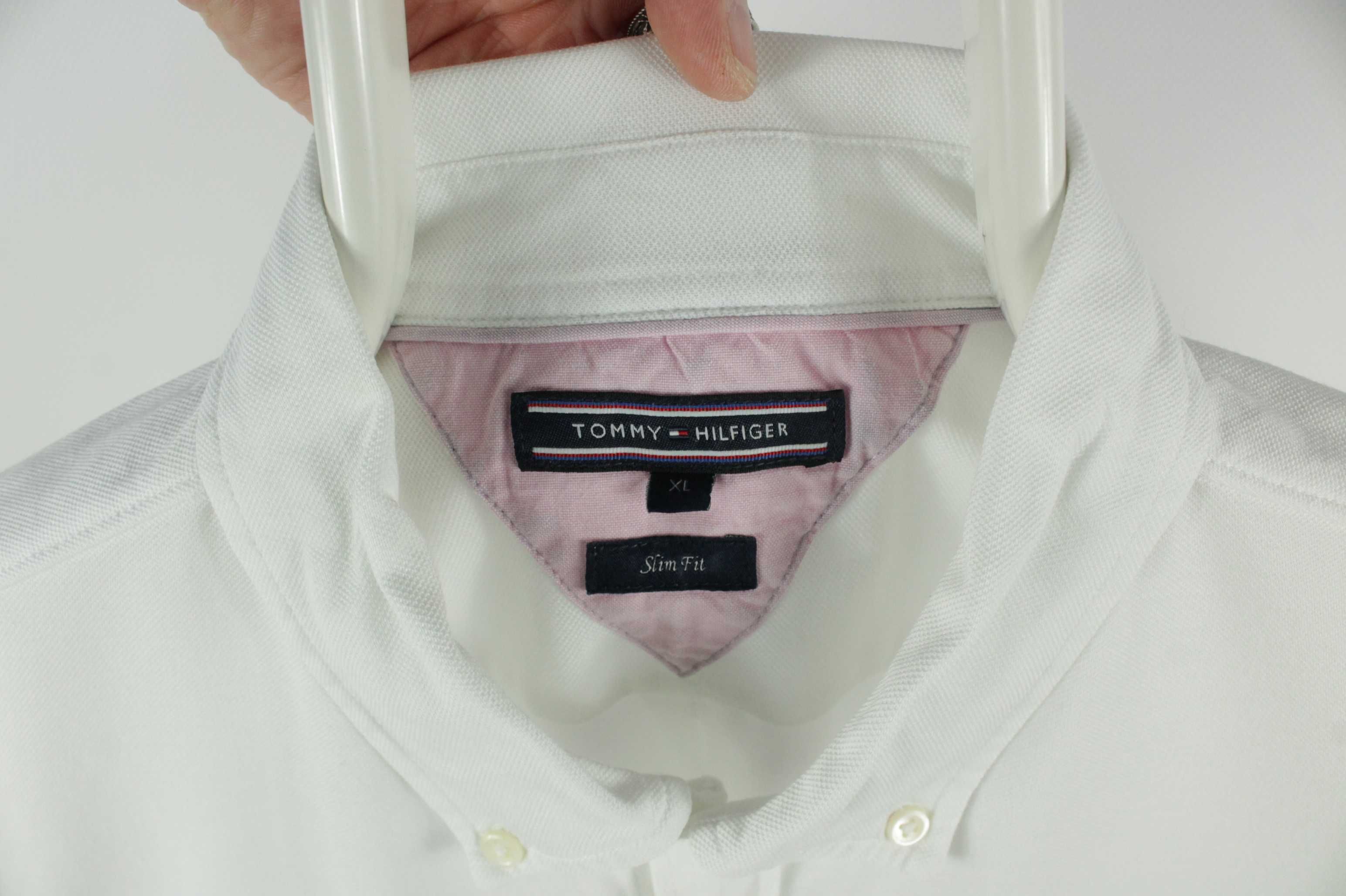 Білосніжна сорочка з тканини джерсі рубашка Tommy Hilfiger Slim Fit ХЛ