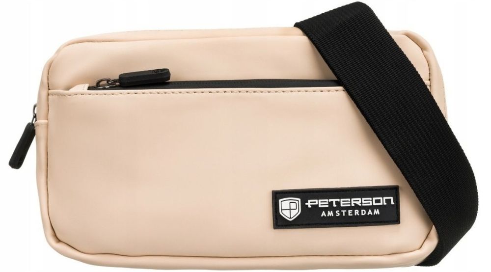 Saszetka nerka damska crossbody sportowa biodrówka pojemna nowa beżowa