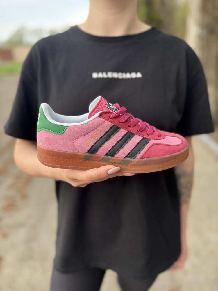 Женские кроссовки Adidas x Gucci Gazelle Pink розпродаж