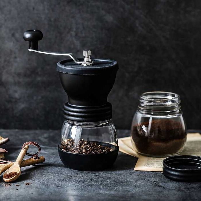 Ręczny Młynek Do Mielenia Kawy Pieprzu Soli Przypraw Ziół Mocny Czarny