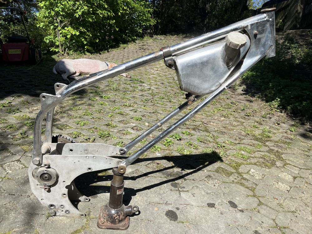 Rama motocykla żużel, blachy silnika, bak, jawa gm 500 żużlowy