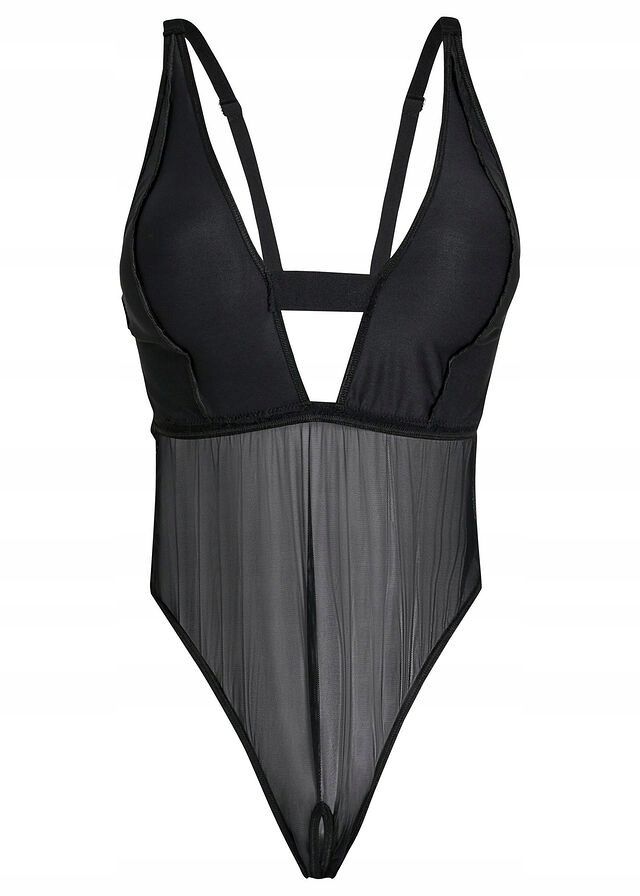 Venus body siateczkowe ze stringami ouvert z efektem wetlook ^44/46