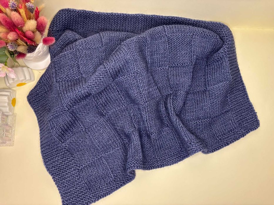 Dzianinowy kocyk, pled lub narzuta dla dzieci