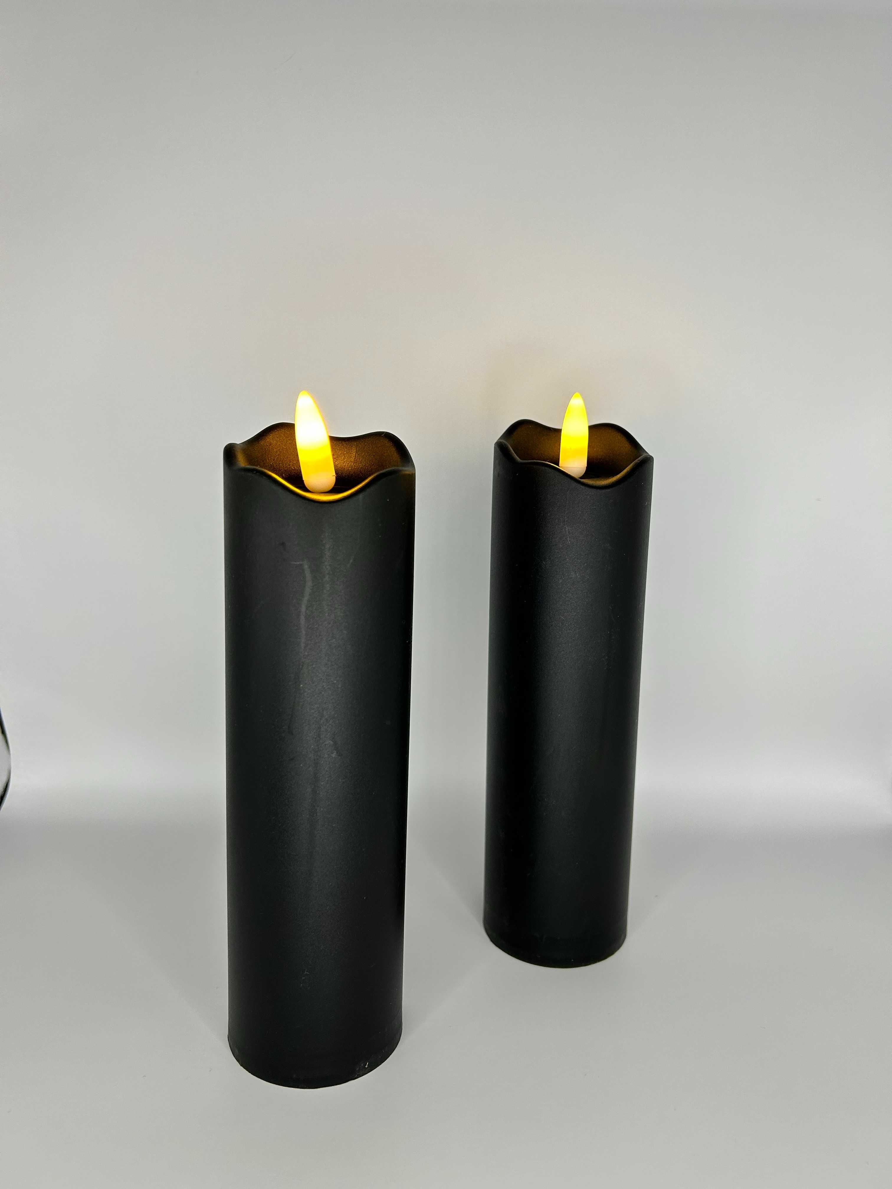 Świeca LED DUŻA CZARNA 5cmx18cm dekoracja