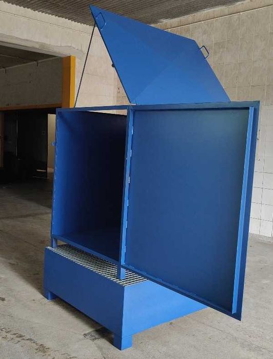 Kontener na zużyte świetlówki w zestawie z wanną PFLT